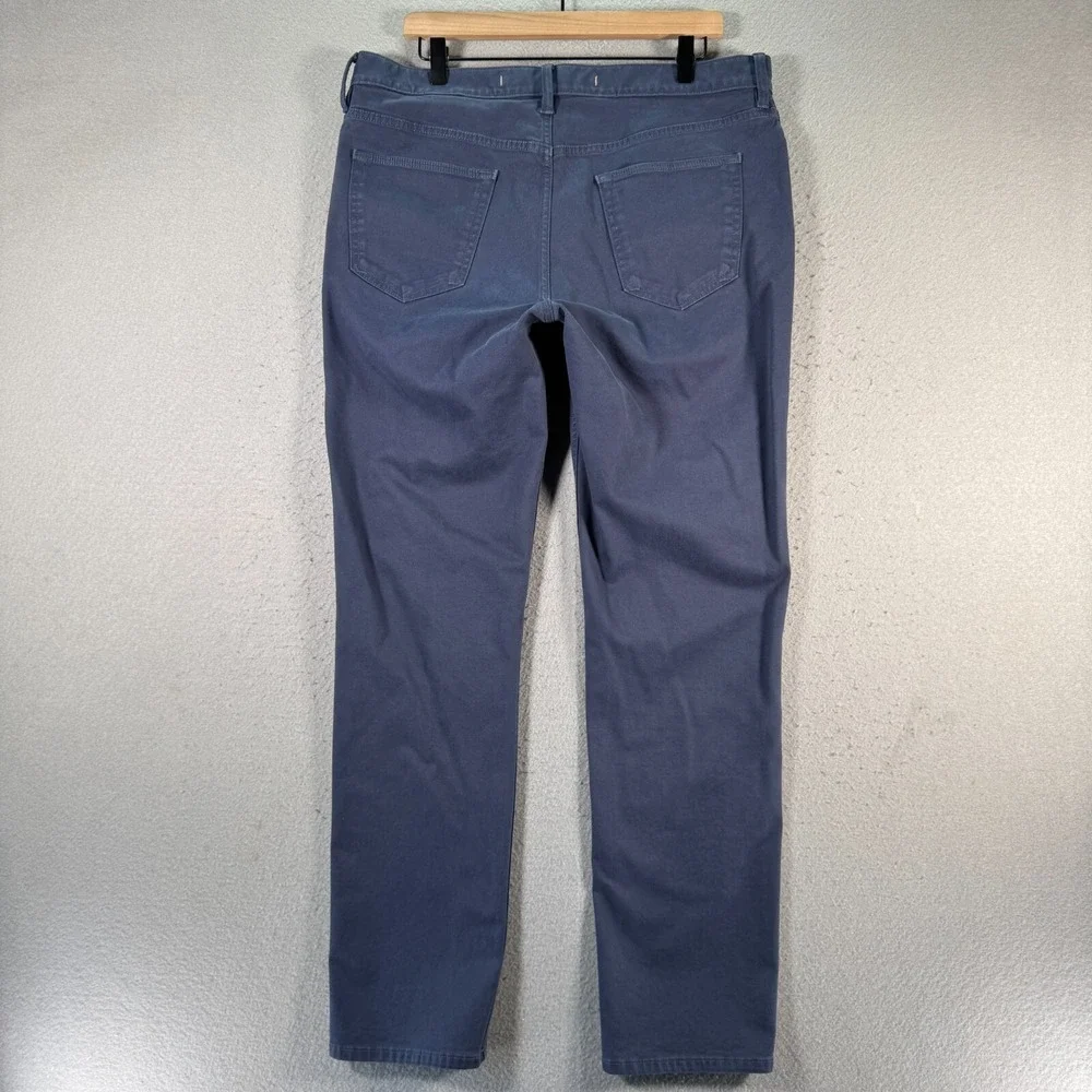 Banana Republic The Traveler Chino Pants Men 35x32 Slate Blue Slim Twill Classic
